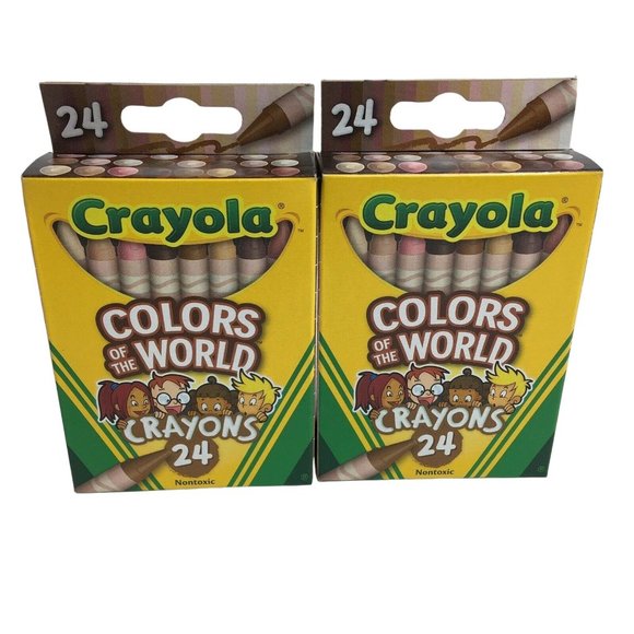 Crayola Colors Of The World Crayons 24 Pc Skin Hair Eyes Multicultural Diversity - Picture 1 of 12